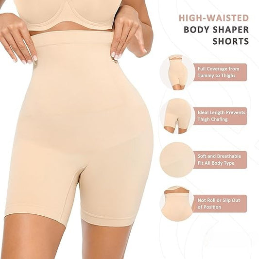 BD 4-in-1 Shaper - Quick Slim Shape Wear Tummy, Back, Thighs, Hips - Black/Efffective Seamless Tummy Tucker